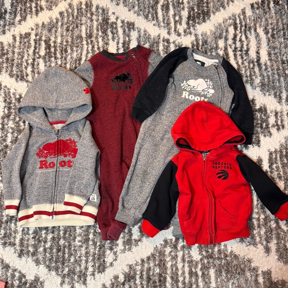 Roots Gray and Red Sweatshirt Casual Wear